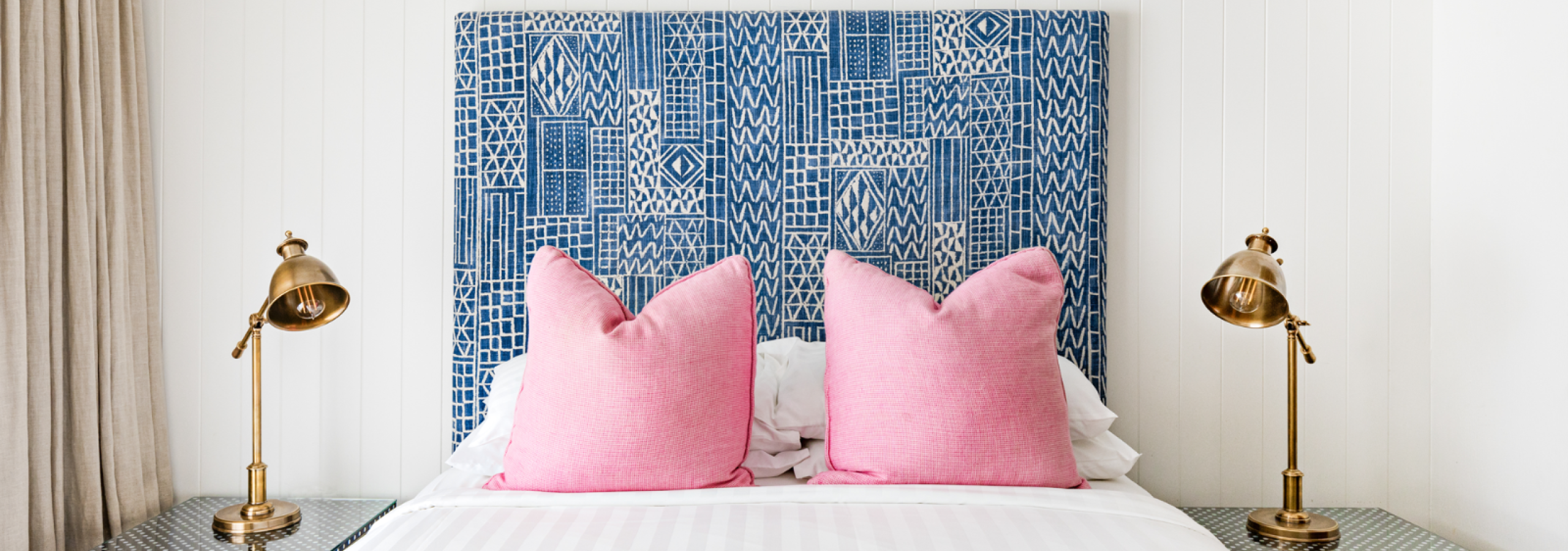 Our room interiors are thoughtfully designed with hand-picked textiles and boutique finishes