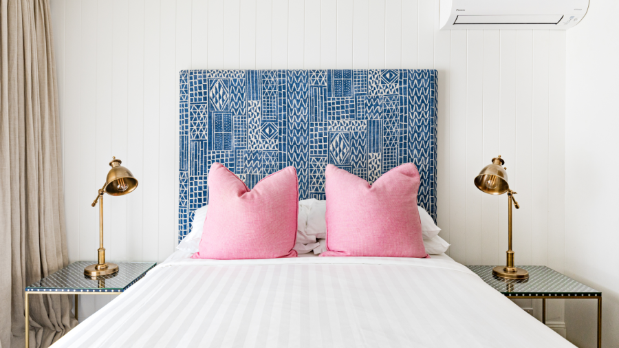 Our room interiors are thoughtfully designed with hand-picked textiles and boutique finishes