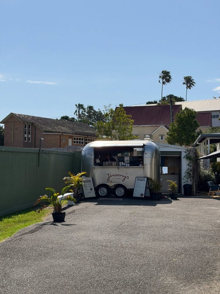 Ali Hope Murray said she loved sourdough crumpets paired with a coffee, from Jimmy's - conveniently located opposite The Lord Byron Hotel, Byron Bay.