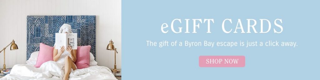 E-Gift cards and gift vouchers for The Lord Byron Hotel - Accommodation in the heart of Byron Bay - Valentine's Day gift idea